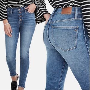 Madewell 10 inch rise skinny jeans in Cordova blue